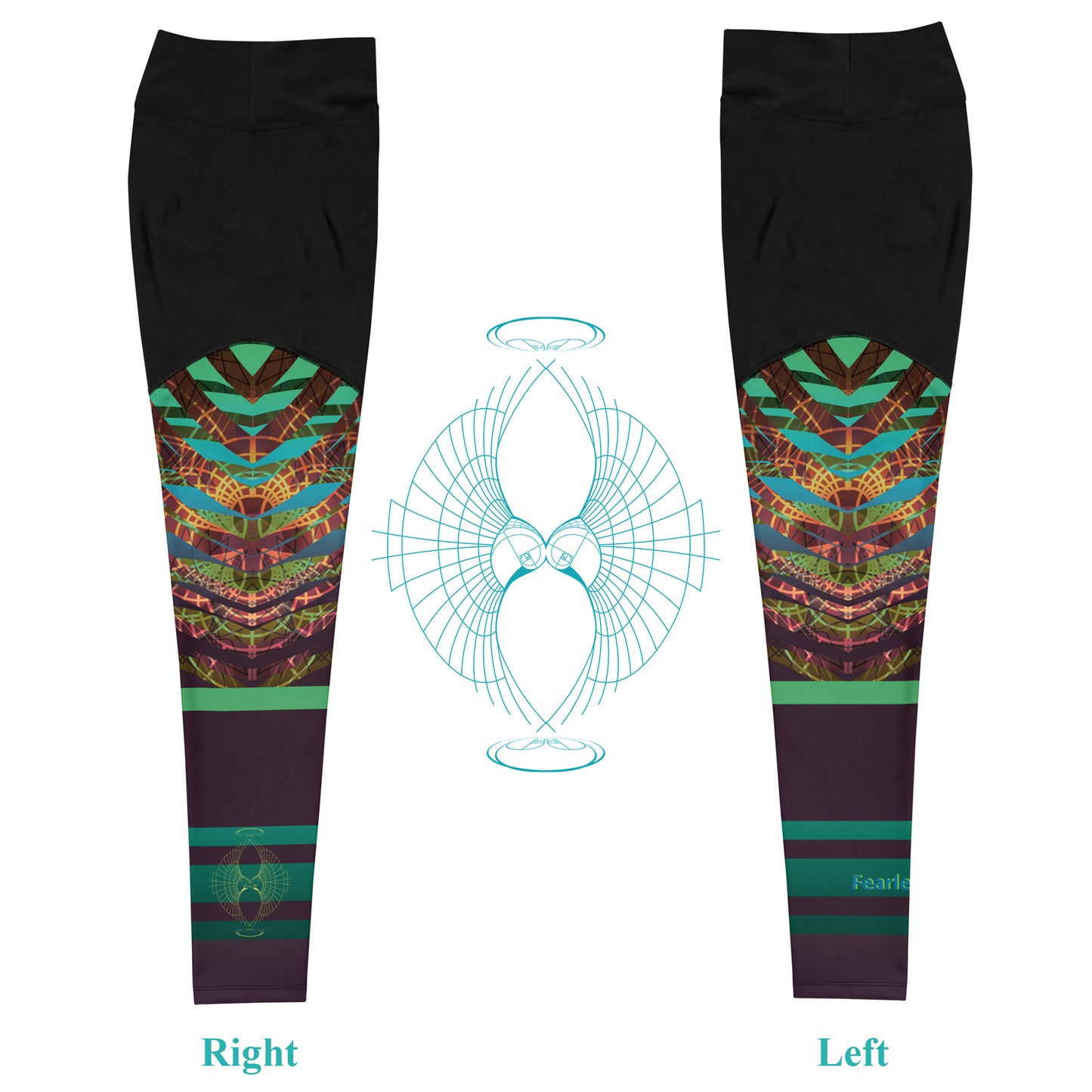 Cross Design Sports Leggings