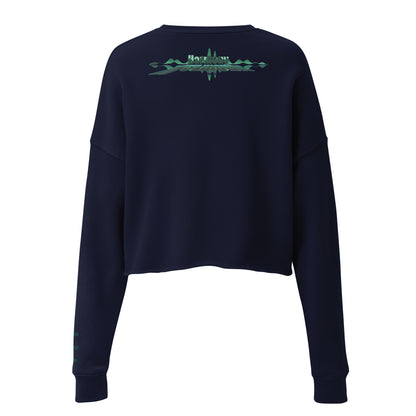 Vibration = Energy = Matter Crop Sweatshirt | Spiritual Embroidery for Yoga & Mindfulness